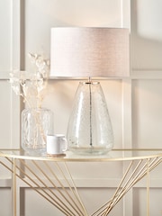 Pacific Clear Bubble Glass Metal Table Lamp - Image 1 of 6