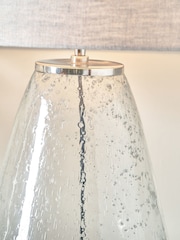 Pacific Clear Bubble Glass Metal Table Lamp - Image 4 of 6