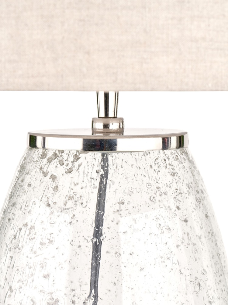 Pacific Clear Bubble Glass Metal Table Lamp - Image 6 of 6