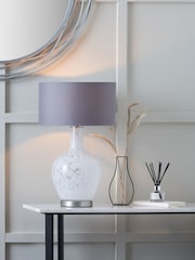 Pacific White Speckled Glass Table Lamp - Image 1 of 6