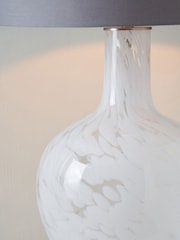 Pacific White Speckled Glass Table Lamp - Image 3 of 6