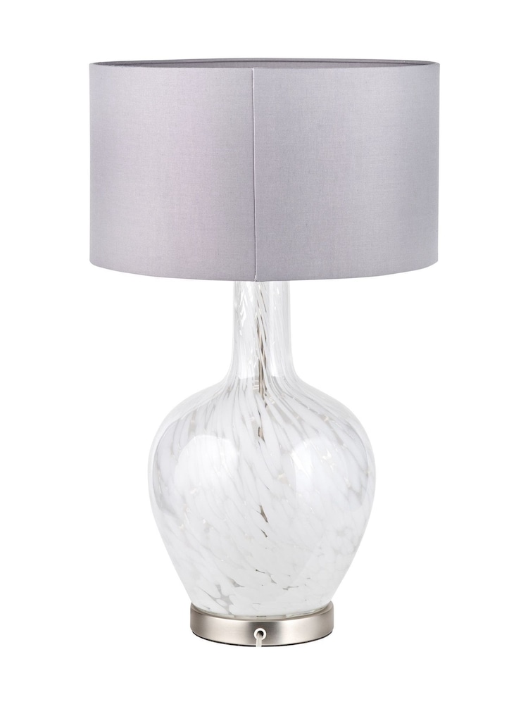 Pacific White Speckled Glass Table Lamp - Image 6 of 6