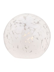 Pacific White Speckled Glass Spherical Table Lamp - Image 6 of 6