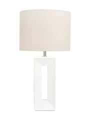 Pacific White Ceramic Tall Table Lamp - Image 5 of 6