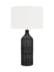 Pacific Dark Brown Rattan Bottle Table Lamp - Image 5 of 6