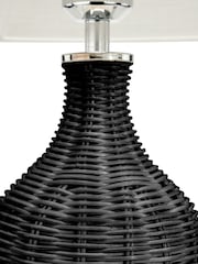 Pacific Dark Brown Rattan Bottle Table Lamp - Image 6 of 6