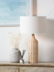 Pacific Natural Rattan Bottle Table Lamp - Image 1 of 6