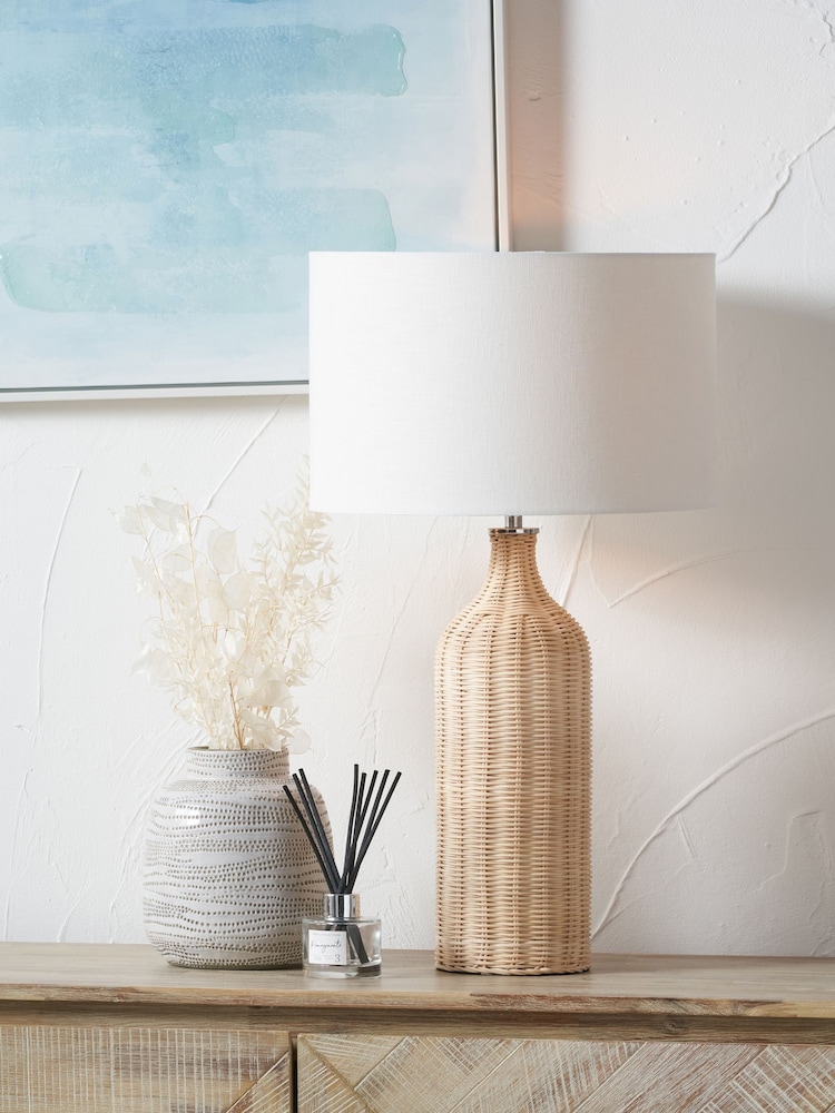 Pacific Natural Rattan Bottle Table Lamp - Image 1 of 6