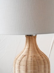 Pacific Natural Rattan Bottle Table Lamp - Image 4 of 6