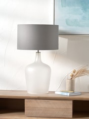 Pacific White Frosted Glass Table Lamp - Image 1 of 6