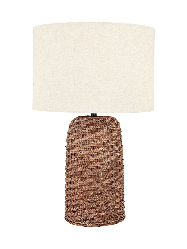 Pacific Brown Woven Seagrass Table Lamp - Image 6 of 6 Pacific Brown Woven Seagrass Table Lamp - Image 6 of 6