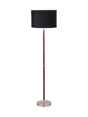 Pacific Black Wood Effect Floor Lamp - Image 5 of 6