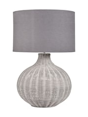 Pacific Light Grey Rattan Table Lamp - Image 5 of 6