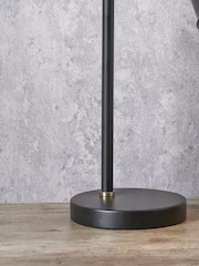 Pacific Black and Gold Task Table Lamp - Image 2 of 6