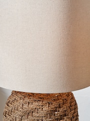 Pacific Brown Seagrass Floor Lamp - Image 2 of 6