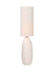 Pacific White Vintage Textured Ceramic Floor Lamp - Image 6 of 6