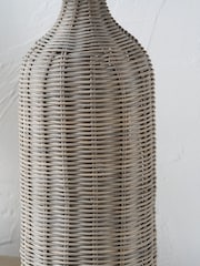 Pacific Light Grey Rattan Bottle Table Lamp - Image 3 of 6