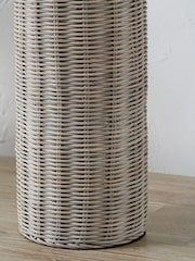 Pacific Light Grey Rattan Bottle Table Lamp - Image 4 of 6