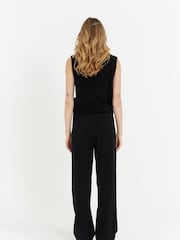 Черный - Chinti and Parker Wool Cashmere Blend V-Neck Waistcoat - Image 2 of 4