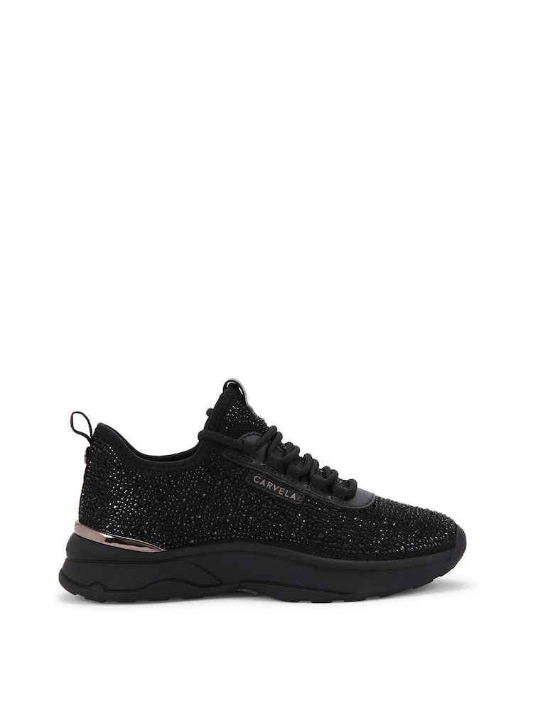 Carvela Swift Jewel Runner Black Trainers - Image 2 of 5