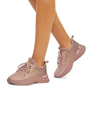 Carvela Swift Jewel Runner Black Trainers - Image 1 of 5
