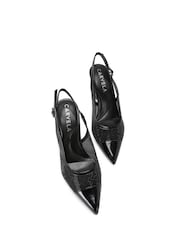 Carvela Midnight Sling Black Shoes - Imagem 3 de 5