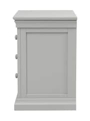 Cotswold Company Pebble Grey Chantilly 3 Drawer Bedside Table - Image 4 of 5