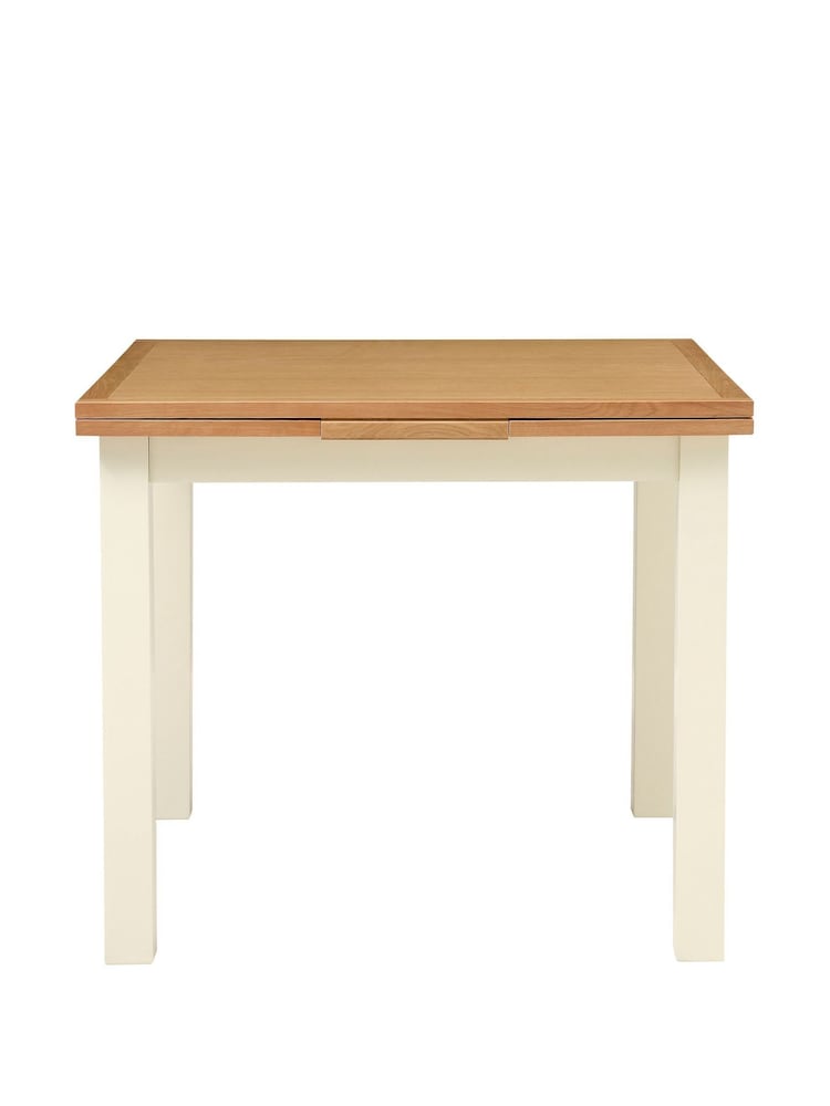Cotswold Company Classic Cream 'Simply Cotswold' Square 2-4 Seater Extending Dining Table - Image 2 of 4