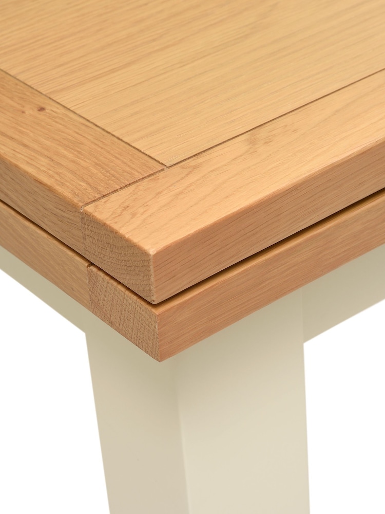 Cotswold Company Classic Cream 'Simply Cotswold' Square 2-4 Seater Extending Dining Table - Image 4 of 4