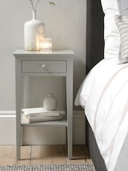 Cotswold Company Pebble Grey Chantilly 1 Drawer Bedside Table - Image 2 of 6
