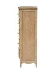 Cotswold Company Limewash Oak Camille 5 Drawer Tall Chest of Drawers - Image 3 of 5