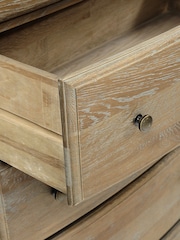 Cotswold Company Limewash Oak Camille 5 Drawer Tall Chest of Drawers - Image 5 of 5