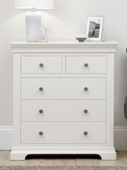 Cotswold Company Warm White Chantilly 5 Drawer Chest of Drawers - Image 1 of 5