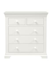 Cotswold Company Warm White Chantilly 5 Drawer Chest of Drawers - Image 4 of 5