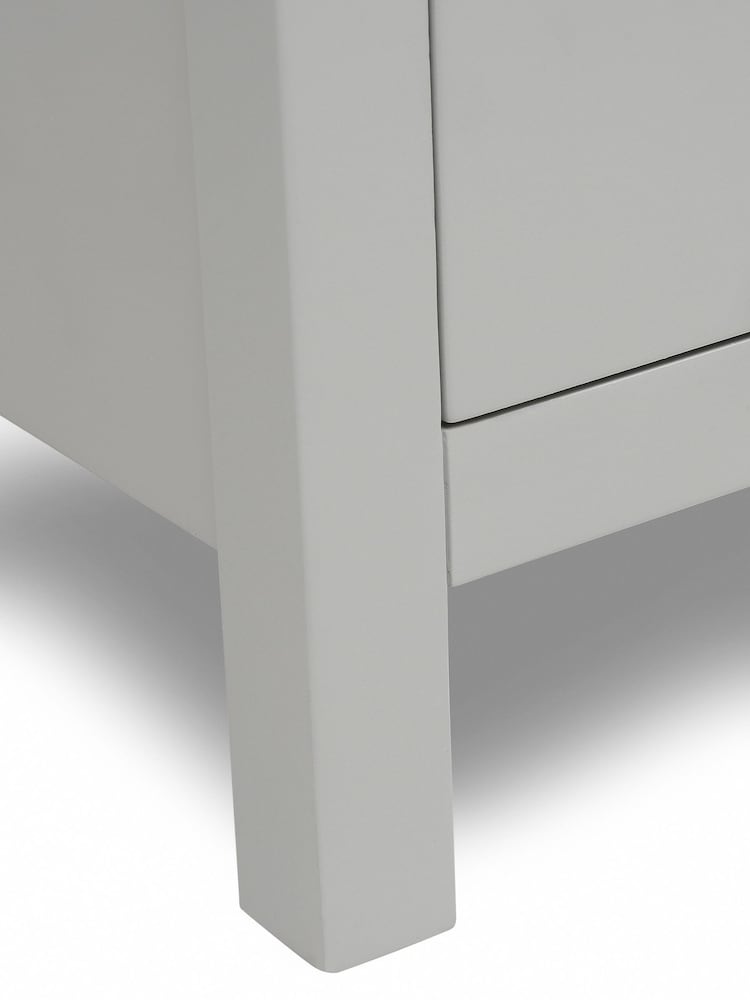 Cotswold Company Pebble Grey Simply 3 Drawer Bedside Table - Image 6 of 6