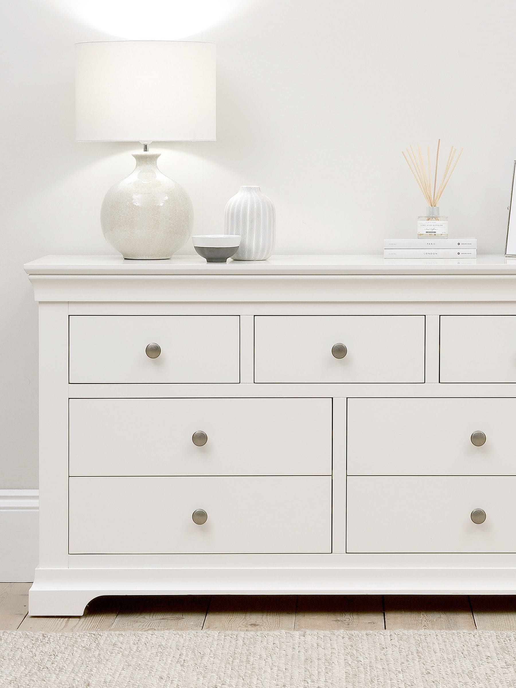 Buy Cotswold Company Warm White Chantilly 7 Drawer Wide Chest of Drawers from the Next UK online shop