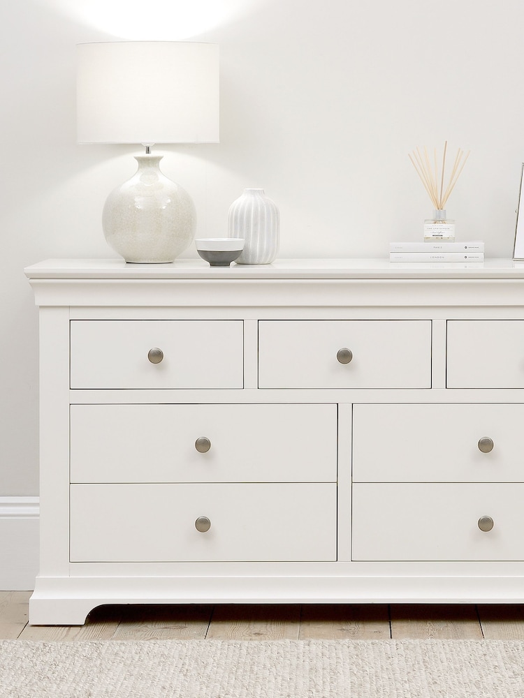 Cotswold Company Warm White Chantilly 7 Drawer Wide Chest of Drawers - Image 1 of 6