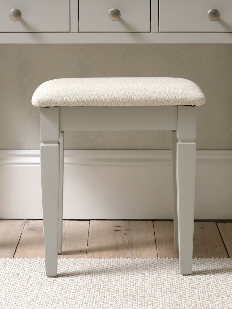 Cotswold Company Pebble Grey Chantilly Dressing Table Stool - Image 1 of 3