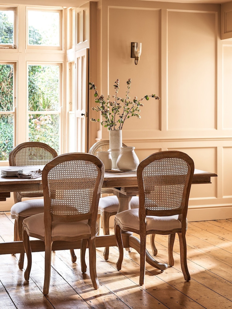 Cotswold Company Limewash Oak Camille 6-10 Seater Extending Dining Table - Image 1 of 6