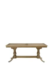 Cotswold Company Limewash Oak Camille 6-10 Seater Extending Dining Table - Image 3 of 6