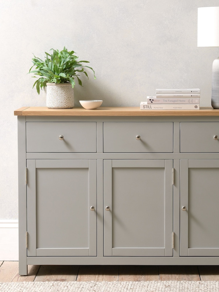 Cotswold Company Pebble Grey 'Simply Cotswold' Large Sideboard - Image 1 of 5 Cotswold Company Pebble Grey 'Simply Cotswold' Large Sideboard - Image 1 of 5
