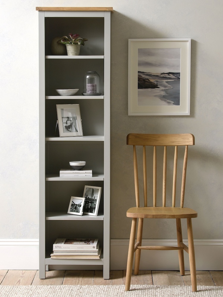 Cotswold Company Pebble Grey 'Simply Cotswold' Slim Bookcase - Image 1 of 5