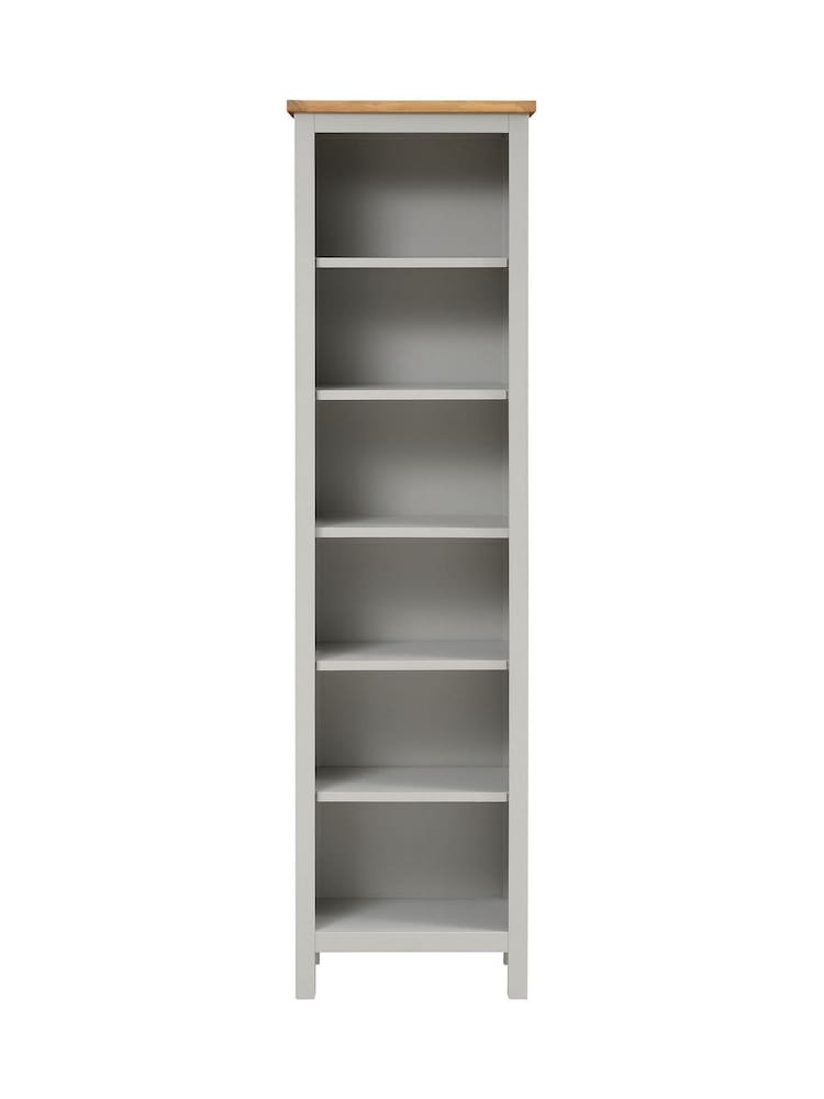 Cotswold Company Pebble Grey 'Simply Cotswold' Slim Bookcase - Image 2 of 5 Cotswold Company Pebble Grey 'Simply Cotswold' Slim Bookcase - Image 2 of 5