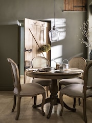 Cotswold Company Limewash Oak Camille Round Dining Table - Image 1 of 5