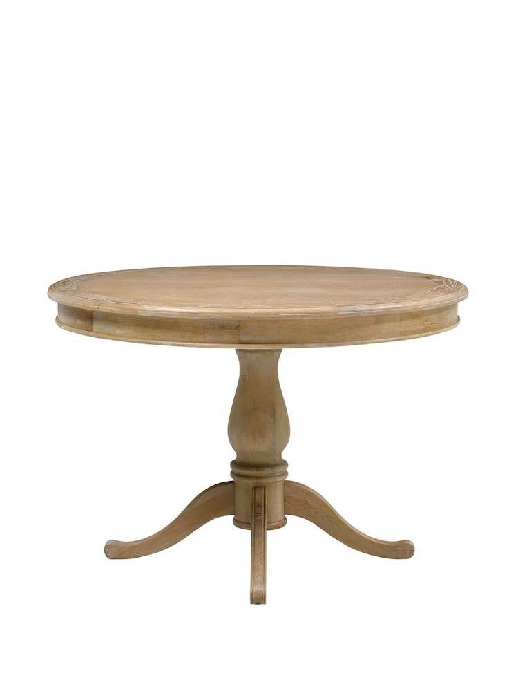 Cotswold Company Limewash Oak Camille Round Dining Table - Image 2 of 5
