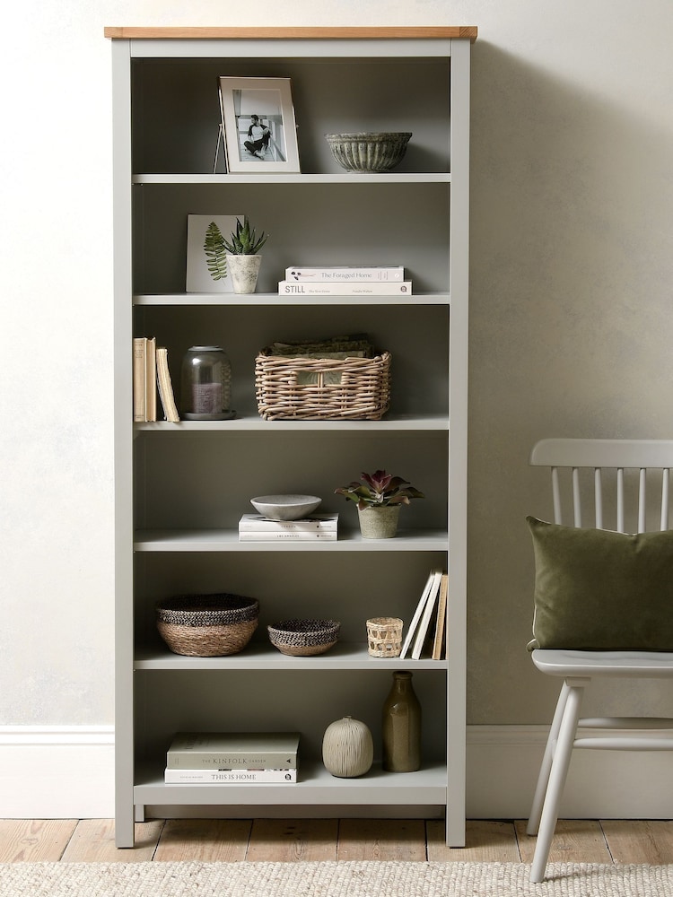 Cotswold Company Pebble Grey 'Simply Cotswold' Large Bookcase - Image 1 of 5
