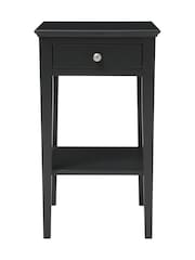 Cotswold Company Dusky Black Chantilly 1 Drawer Bedside Table - Image 3 of 5