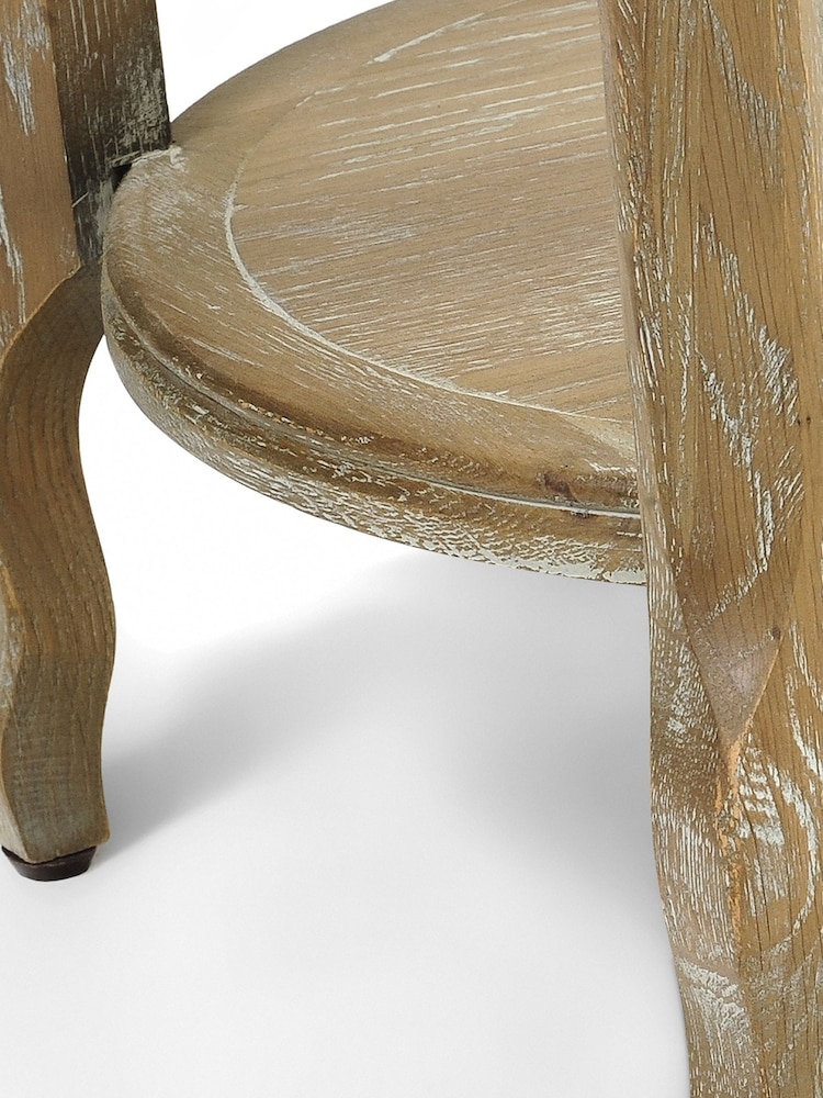 Cotswold Company Limewash Oak Camille Bedside 1 Drawer Table - Image 5 of 5 Cotswold Company Limewash Oak Camille Bedside 1 Drawer Table - Image 5 of 5