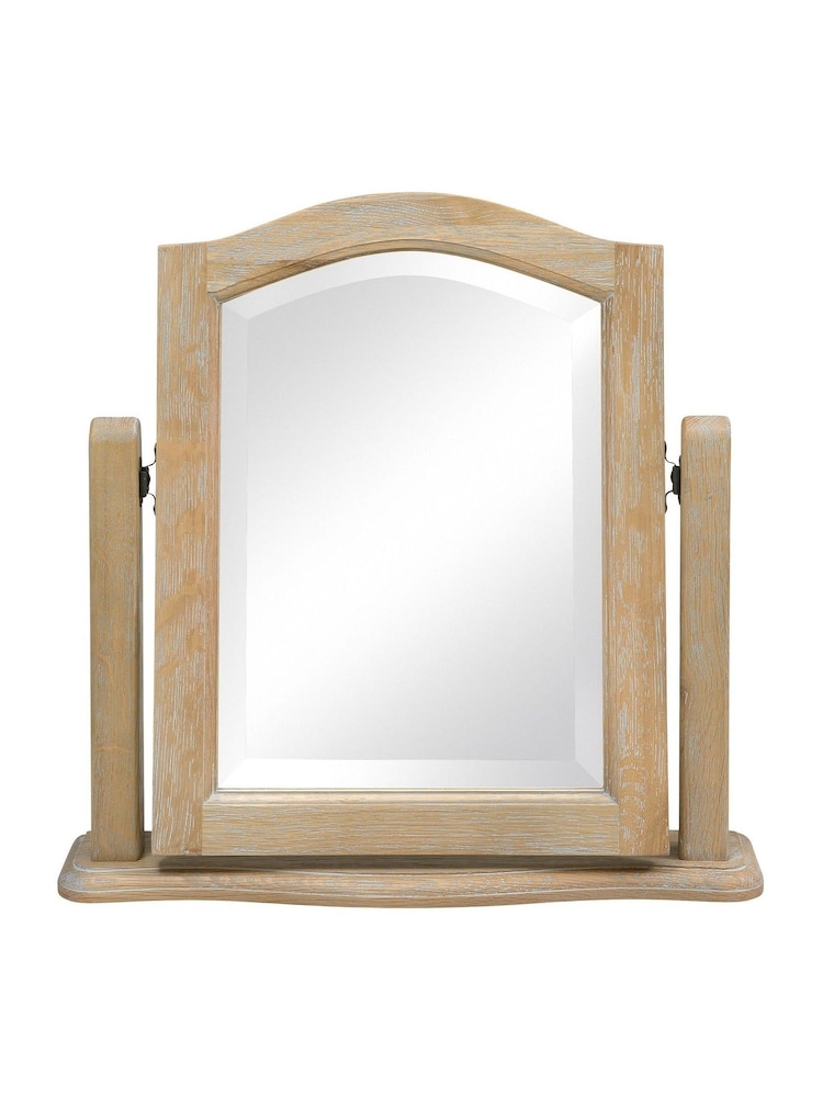 Cotswold Company Limewash Oak Camille Dressing Table Mirror - Image 2 of 4