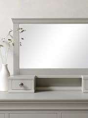 Cotswold Company Pebble Grey Chantilly Vanity Mirror - Image 1 of 5